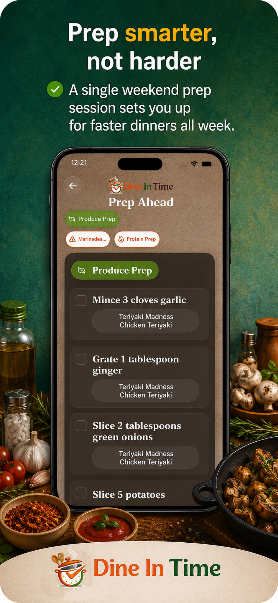 Prep ahead screen