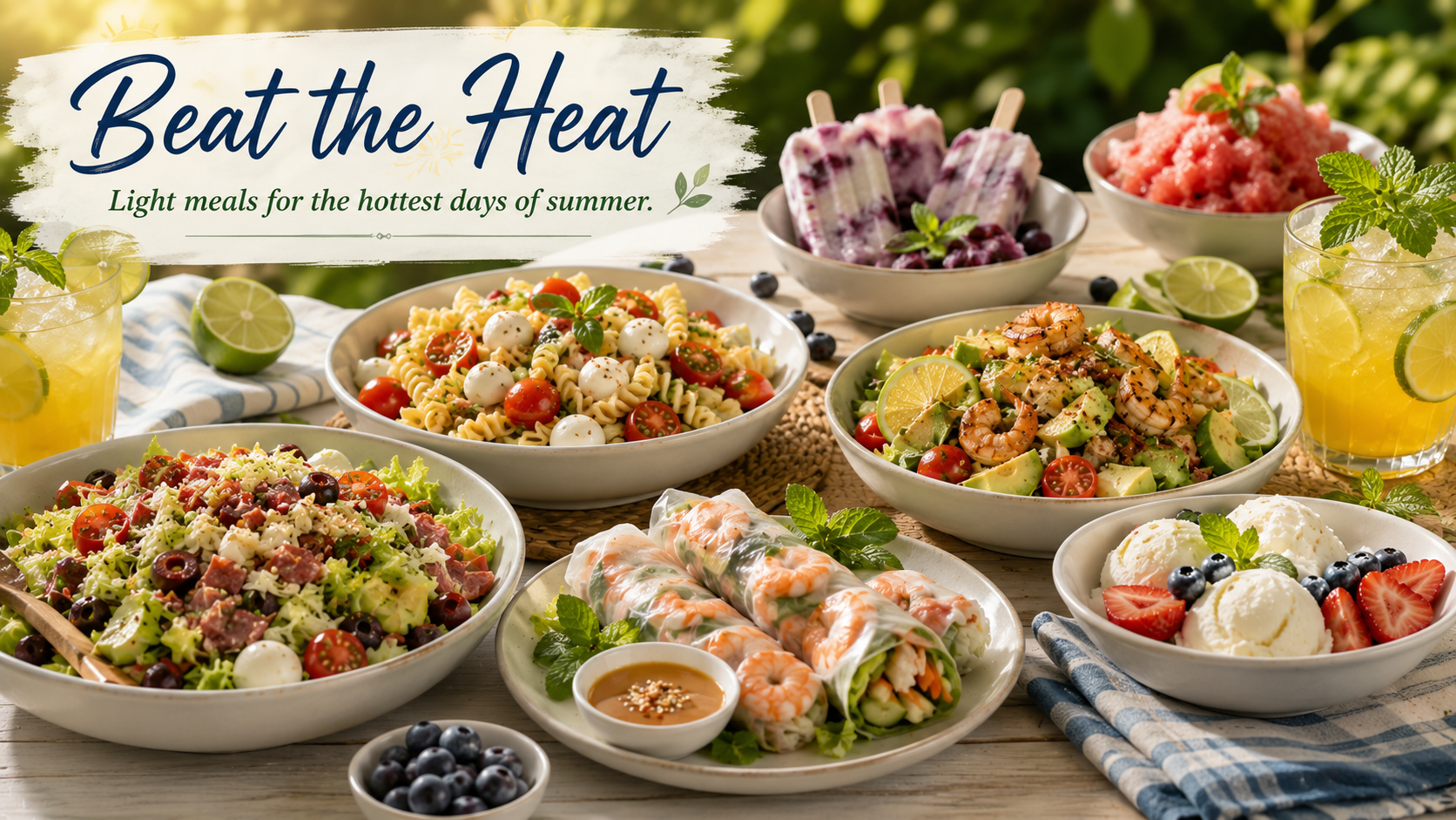 Beat the Heat meal plan with light summer meals