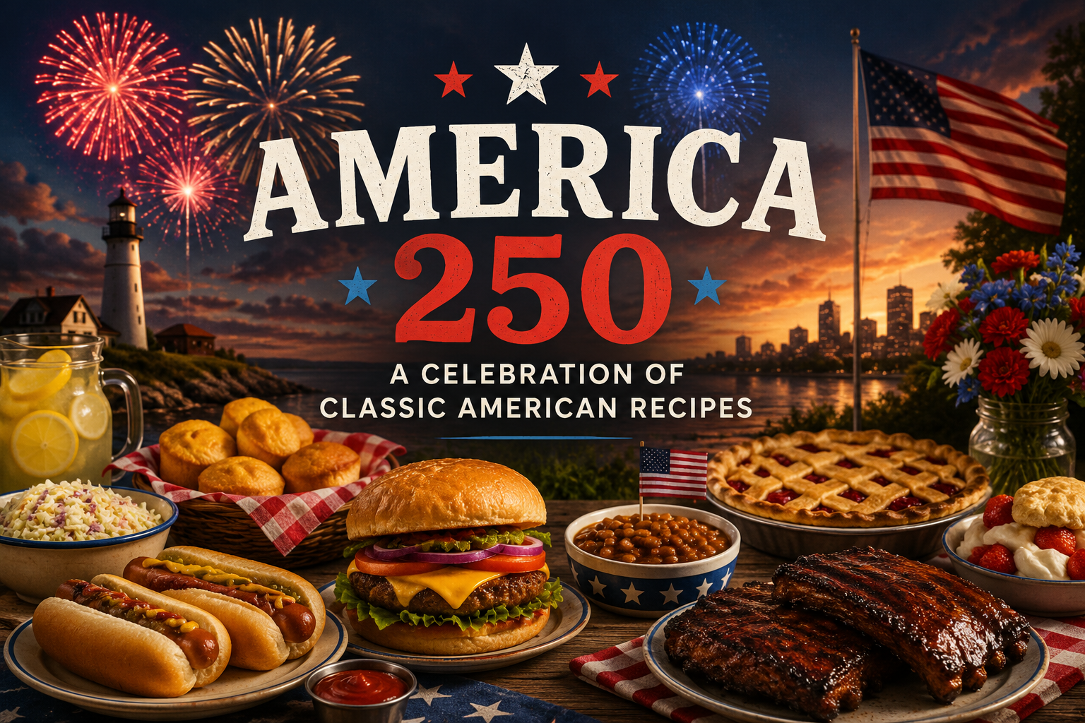 America 250 meal plan with classic American recipes
